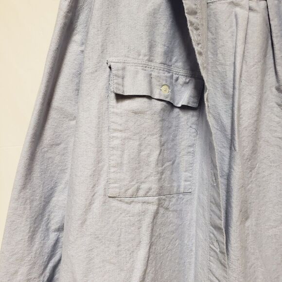 Women's Zara Fit Loose Light Blue Cotton Button Down Shirt Sz M PO Excellent - Picture 4 of 12